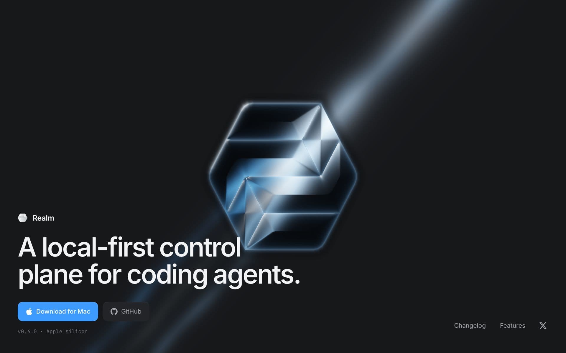 Realm landing page